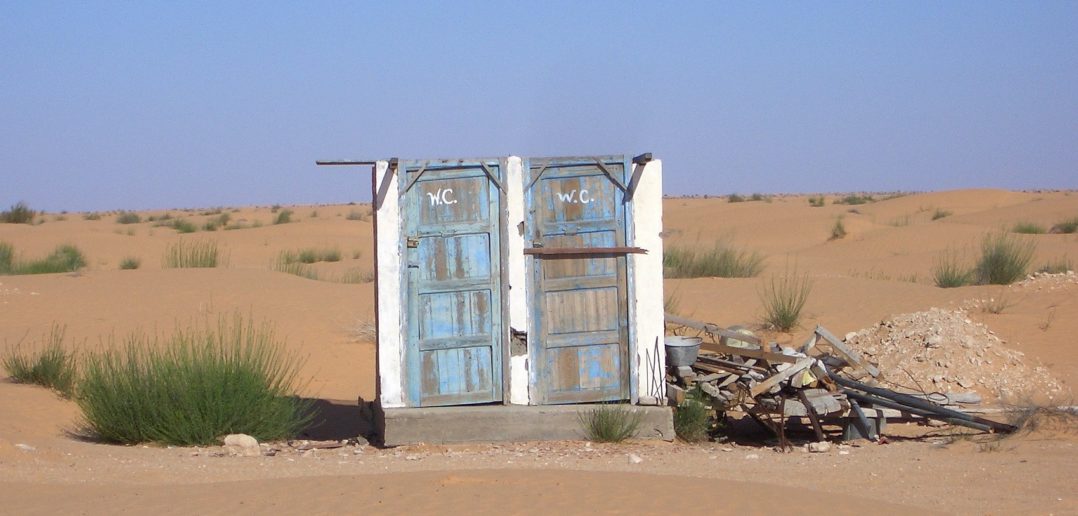 Deux toilettes dans le désert