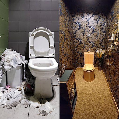 Toilette à eau vs toilette seche.